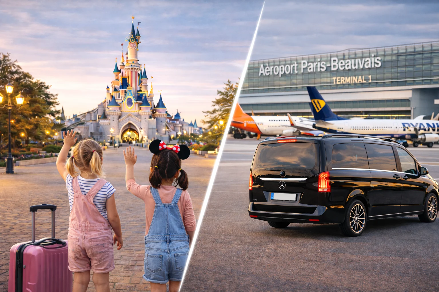 Disneyland to Beauvais Airport Return Transfers